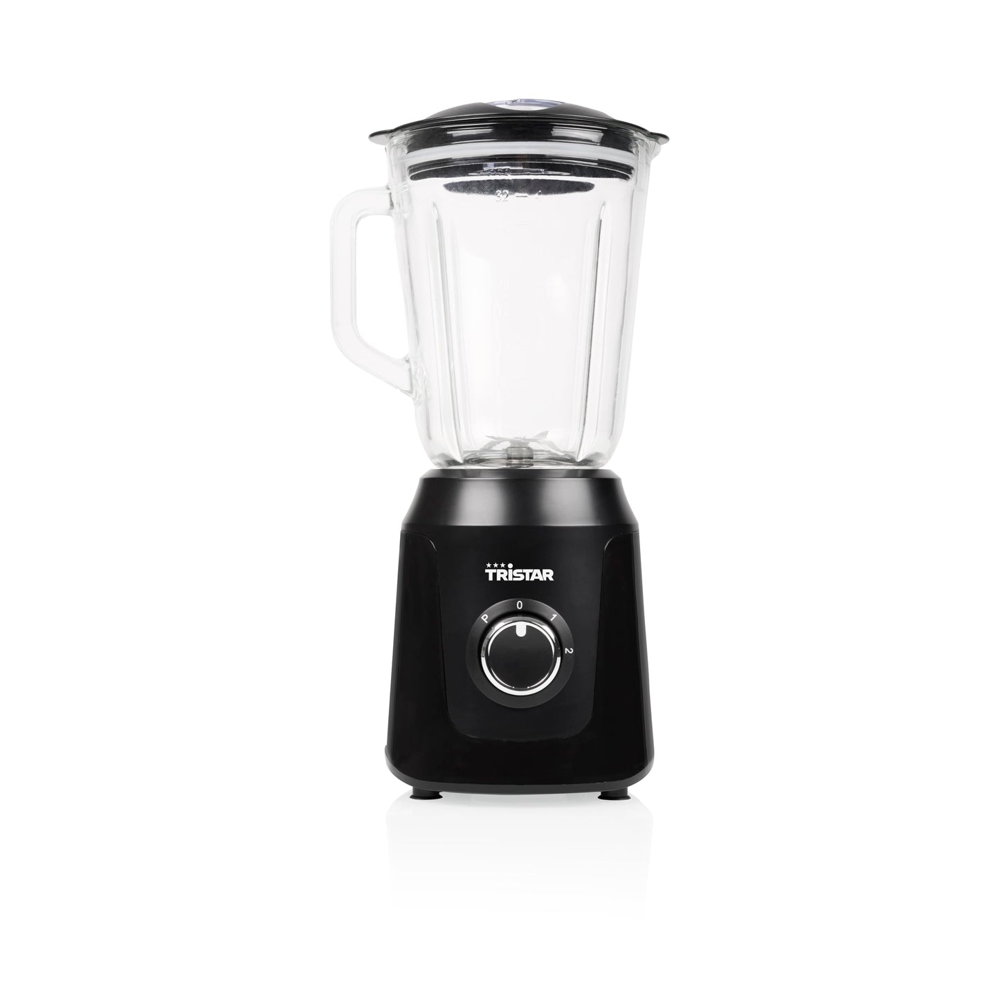 Tristar Standmixer, 1 L Mixbehälter aus Glas, 2 Geschwindigkeitsstufen, Pulsfunktion zum Zerkleinern von Eis, spülmaschinenfeste Teile, schwarz, 350 W, Smoothie Maker BL-4482